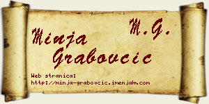 Minja Grabovčić vizit kartica